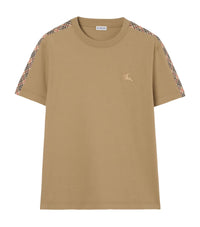 Burberry Check Trim Tee Beige