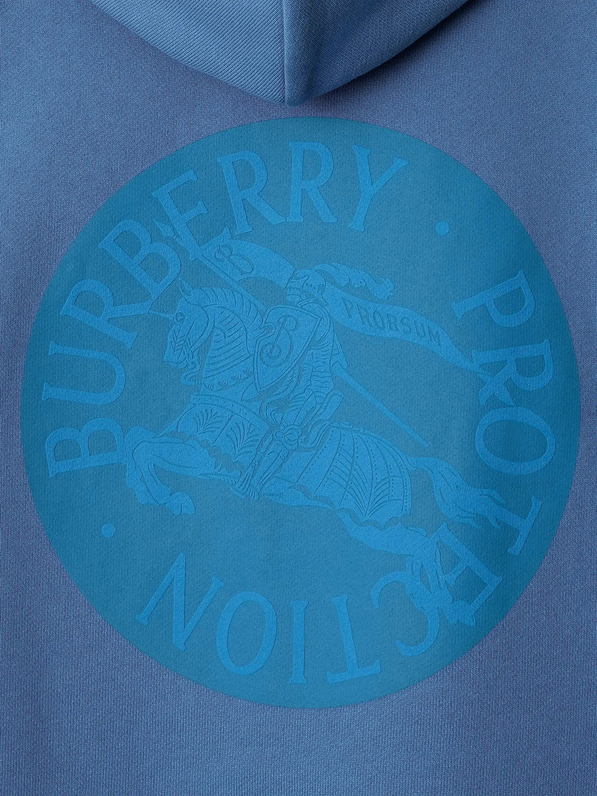 Burberry Protection Logo Hoodie Blue