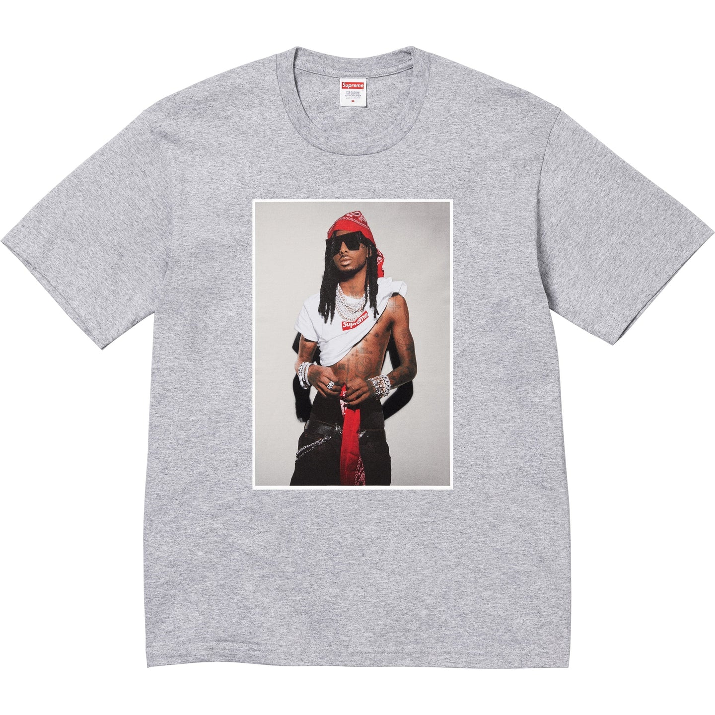 Supreme Playboi Carti Photo T-Shirt Heather Grey