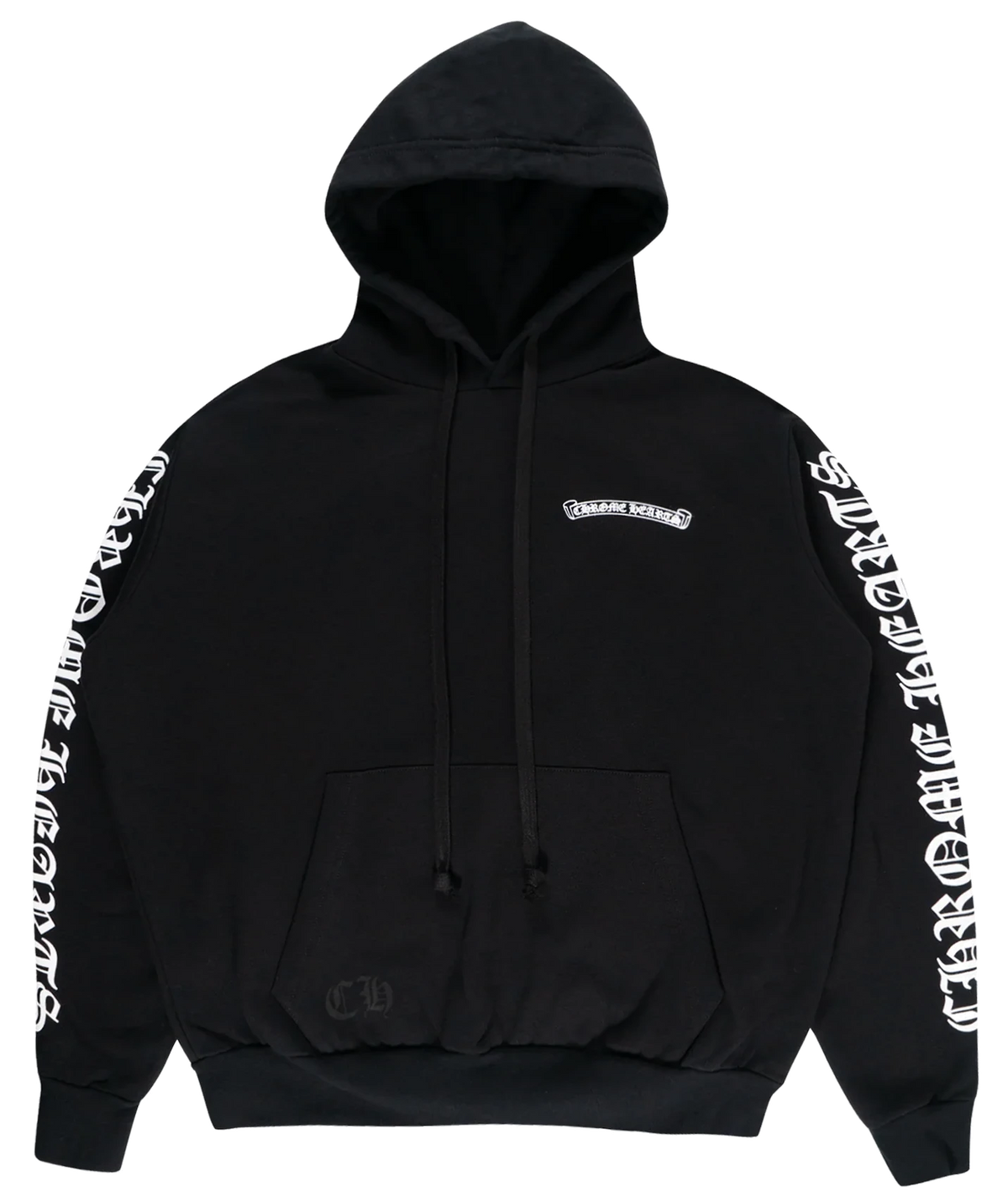 Chrome Hearts Script Pullover Hoodie Black