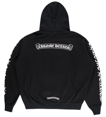 Chrome Hearts Script Pullover Hoodie Black