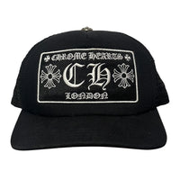 Chrome Hearts CH London Trucker Cap Black White