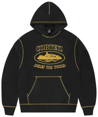 Corteiz Alcatraz Contrast Hoodie Black/Yellow