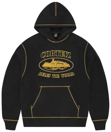 Corteiz Alcatraz Contrast Hoodie Black/Yellow