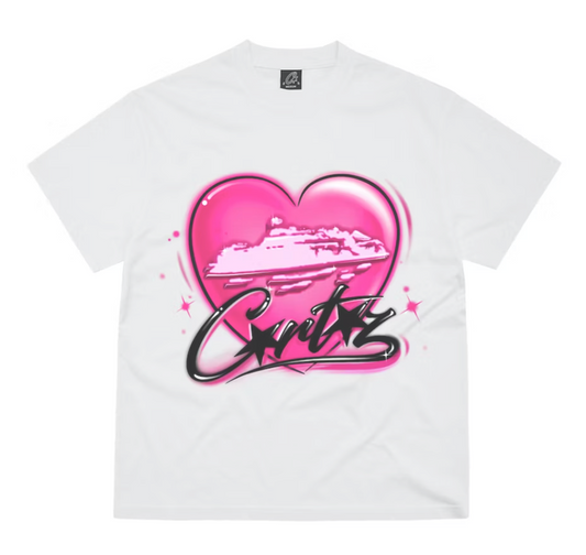 Corteiz Alcatraz Heart Tee White