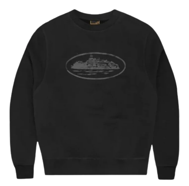 Corteiz Alcatraz Logo Crewneck Black