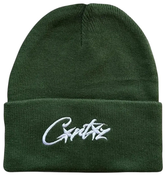 Corteiz Allstarz Folded Beanie Green