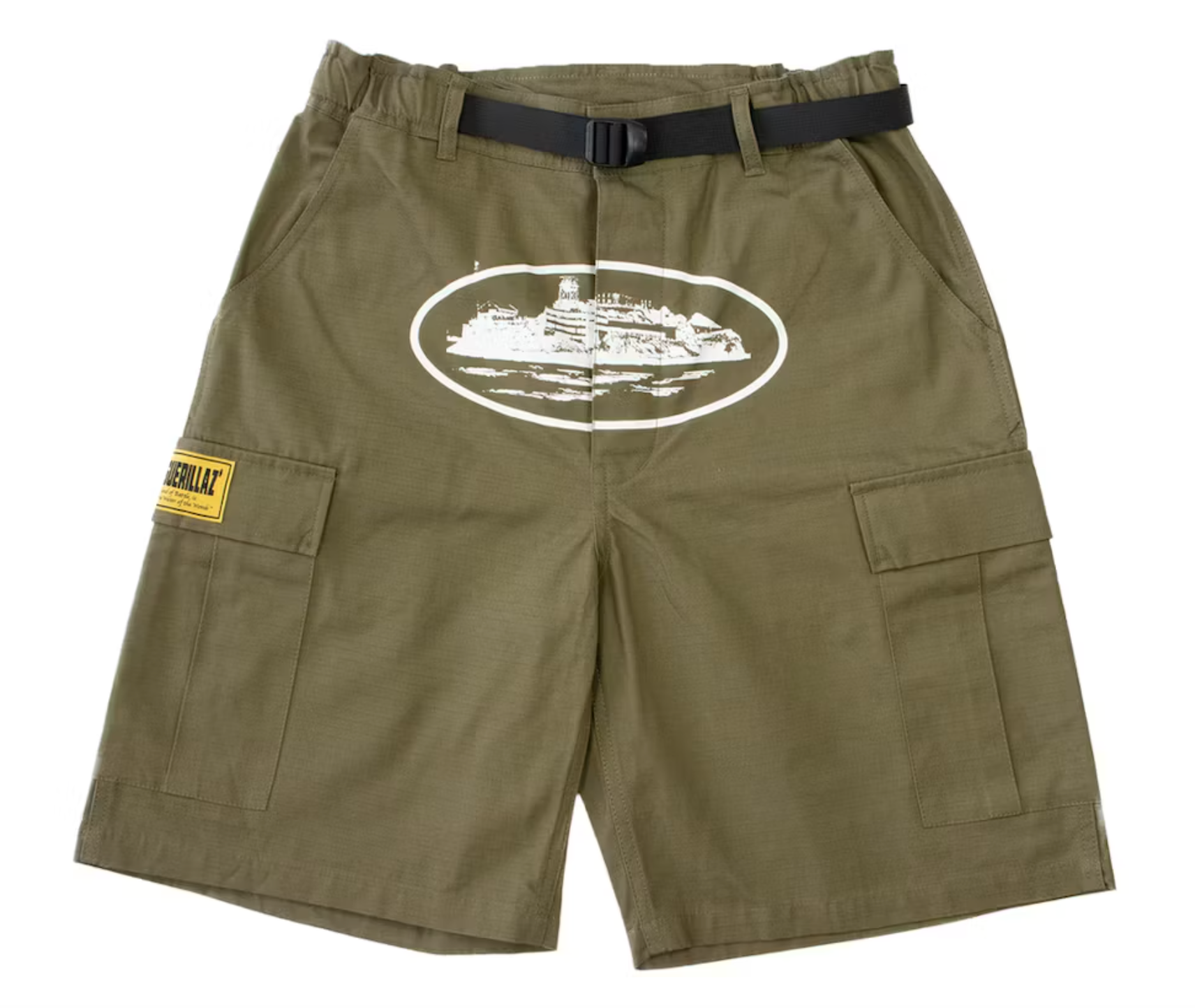 Corteiz Alcatraz Cargo Shorts Khaki Green