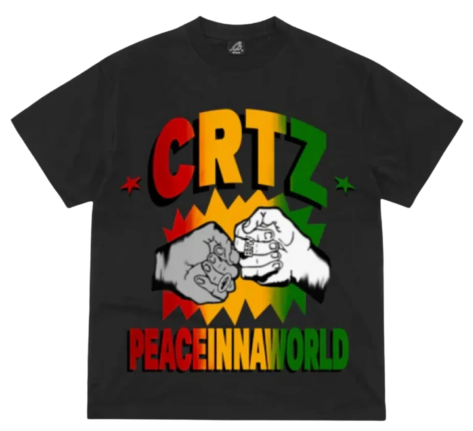 Corteiz PeaceInnaWorld Tee Black