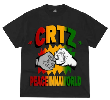 Corteiz PeaceInnaWorld Tee Black