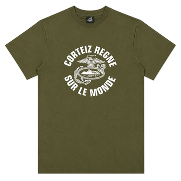 Corteiz Regne Sur Le Monde Tee Olive