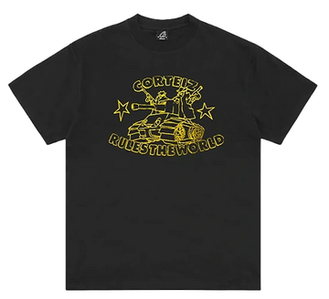 Corteiz Tank Rules The World Tee Black