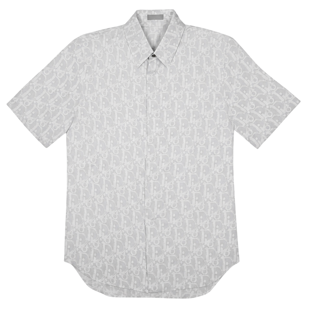 Dior Oblique Monogram Silk Shirt White