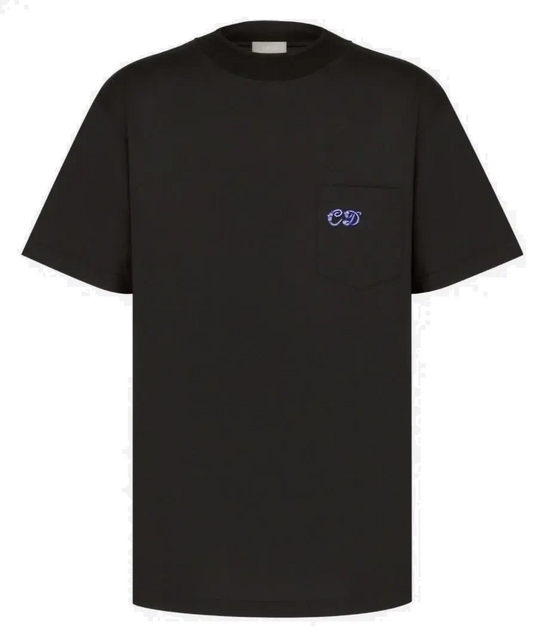 Dior Embroidered CD Pocket T-Shirt Black