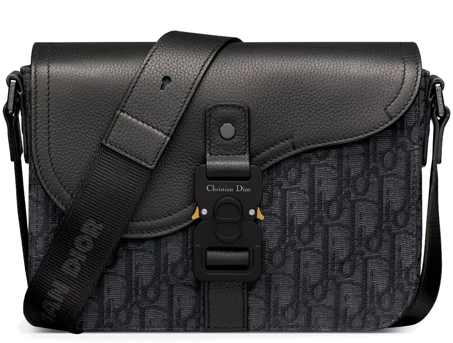Dior Medium Saddle Messenger Bag With Flap Black
