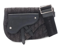 Dior Saddle Bag Oblique Canvas Black