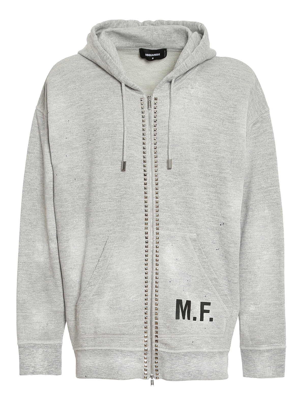 Dsquared2 Studded Hoodie Light Grey