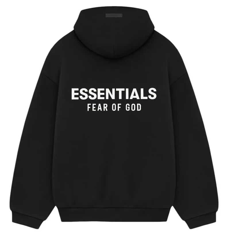 Essentials Fear of God Fleece Hoodie Black