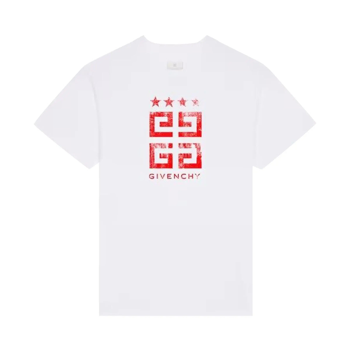 Givenchy Slim Fit Logo Tee White/Red