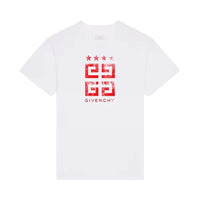 Givenchy Slim Fit Logo Tee White/Red