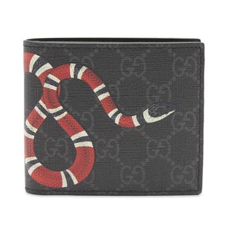 Gucci GG Supreme Snake Wallet Black
