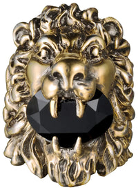 Gucci Lion Head King Ring With Crystal 'Aged Gold/Black'