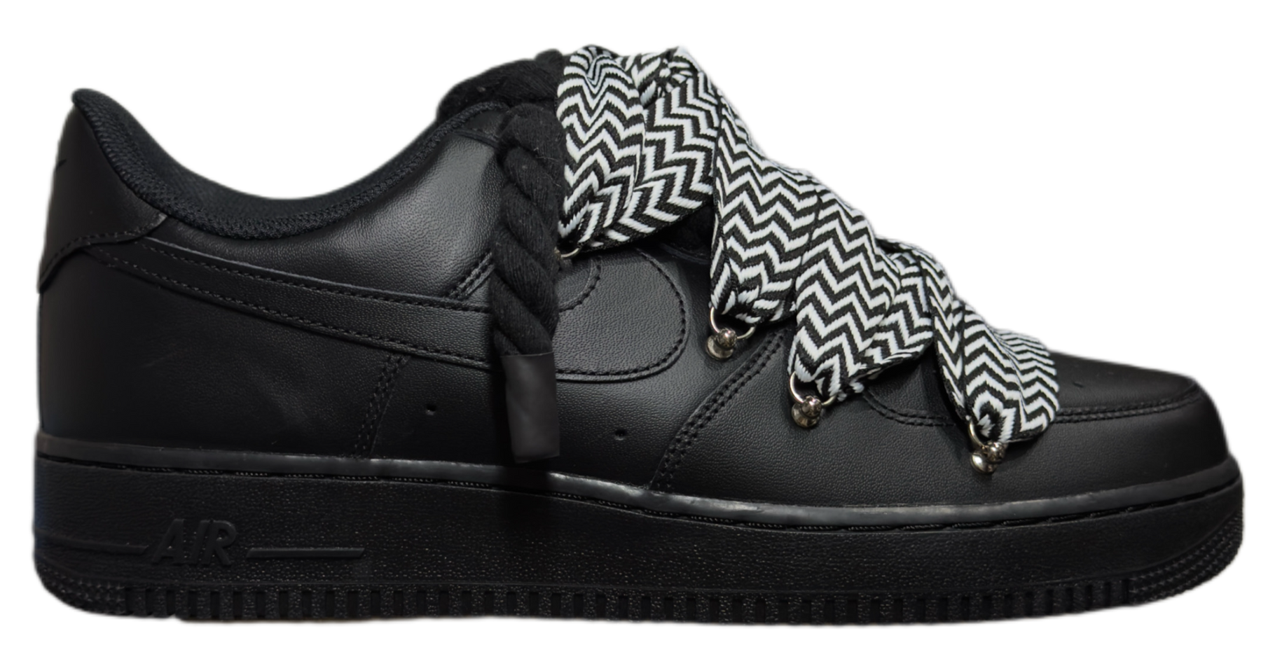 Nike Air Force 1 Low Rope Black & "Lanvin Black Laces"