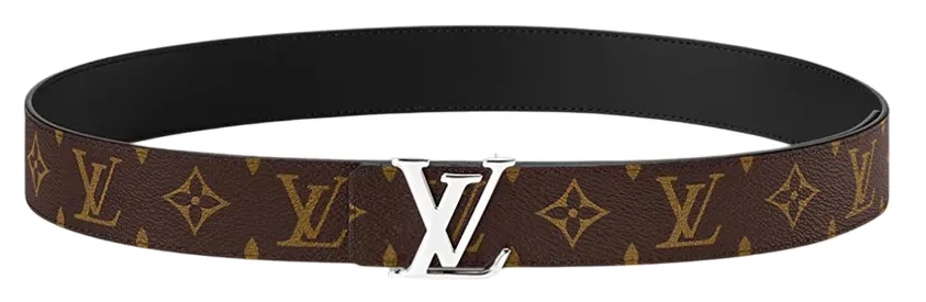 Louis Vuitton Leather Monogram Belt Brown