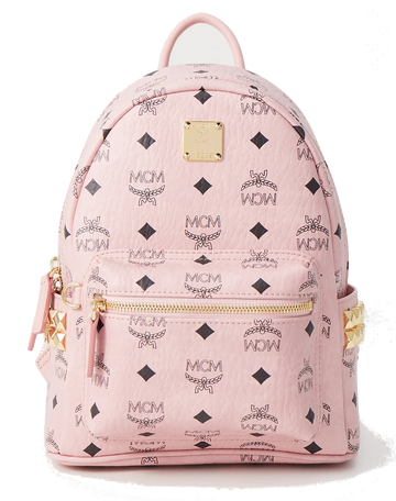 MCM Stark Side Studs Backpack Visetos Pink