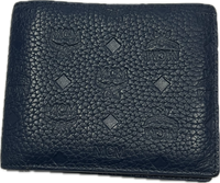 MCM Monogram Bifold Wallet Navy