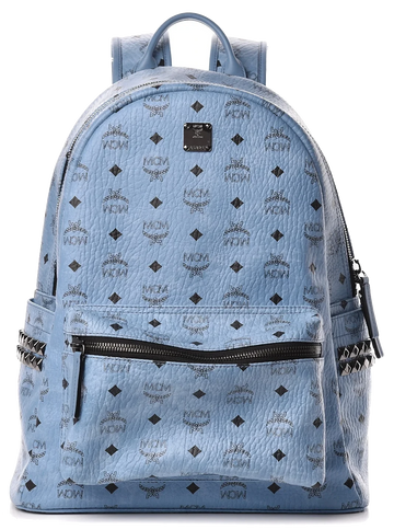 MCM Large Stark Backpack Light Blue