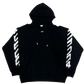 Off White Arrow Spray Hoodie Black