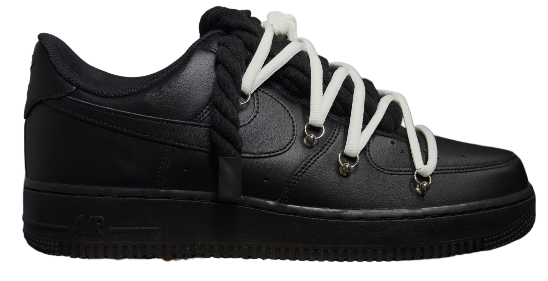 Nike Air Force 1 Low Rope Black & "Off White White Laces"