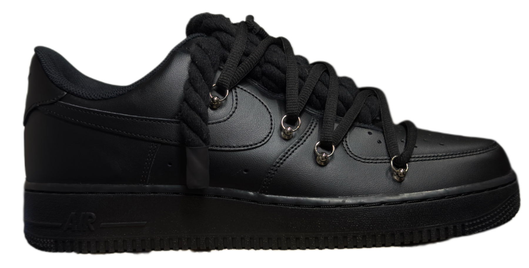 Nike Air Force 1 Low Rope Black & "Off White Black Laces"