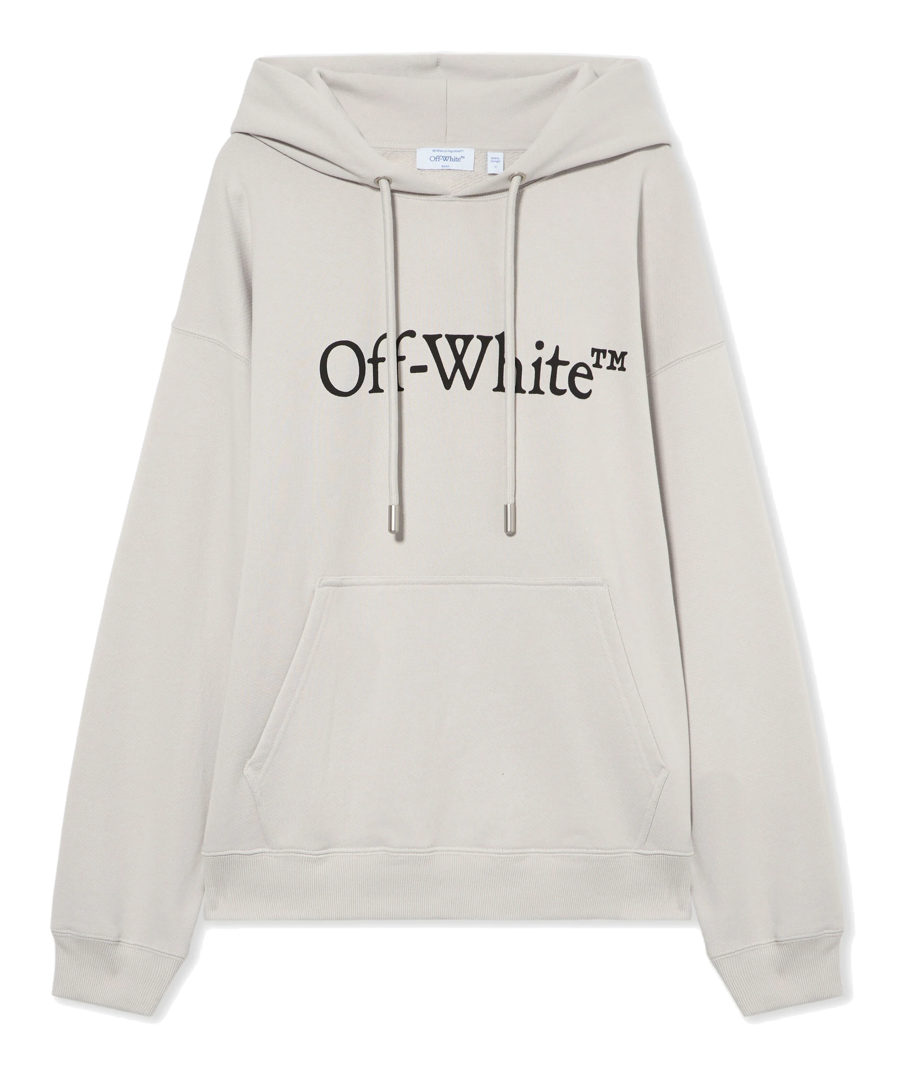 Off White Big Bookish Skate Hoodie Light Stone