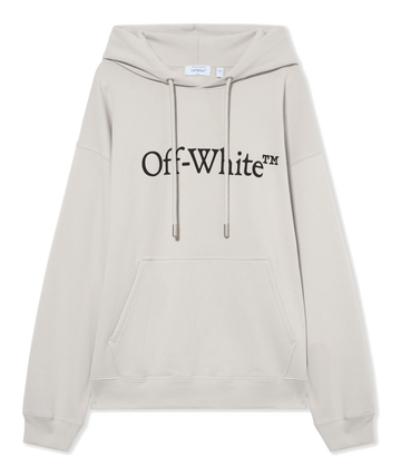 Off White Big Bookish Skate Hoodie Light Stone