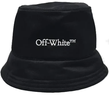 Off White Bucket Hat Black