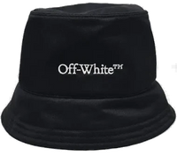 Off White Bucket Hat Black