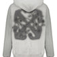 Off White Graphic Print Hoodie Grey