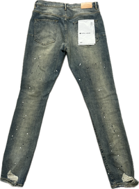 Purple Brand Slim Fit Jeans Washed Drip Denim