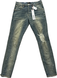 Purple Brand Slim Fit Jeans Washed Drip Denim