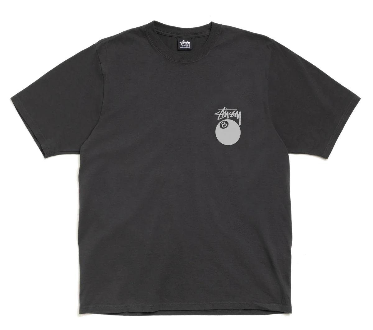 Stussy 8 Ball Tee Pigment Dyed Faded Black