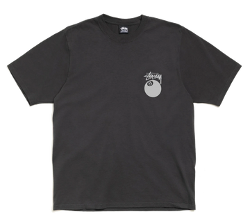 Stussy 8 Ball Tee Pigment Dyed Faded Black