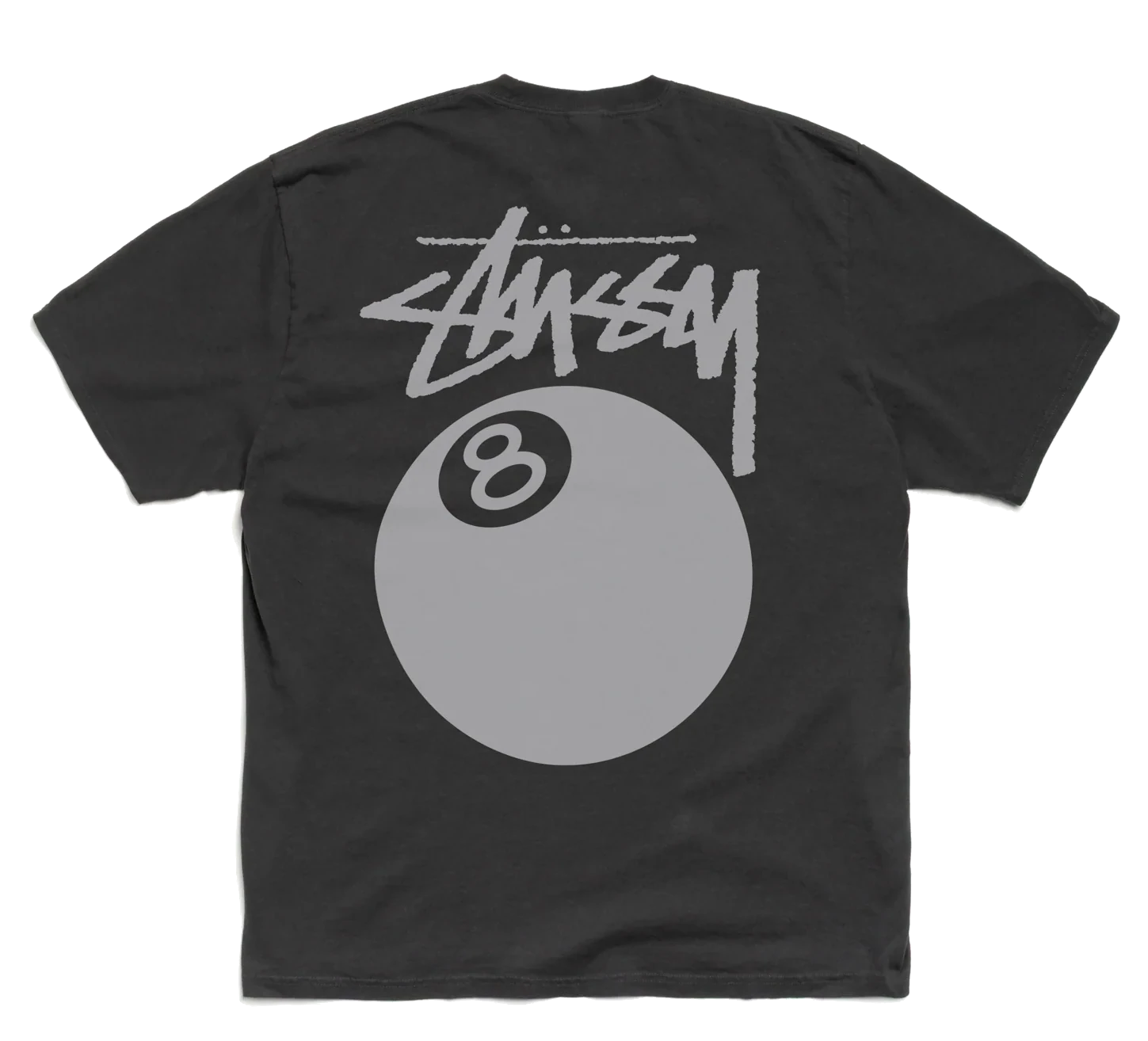 Stussy 8 Ball Tee Pigment Dyed Faded Black
