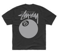Stussy 8 Ball Tee Pigment Dyed Faded Black