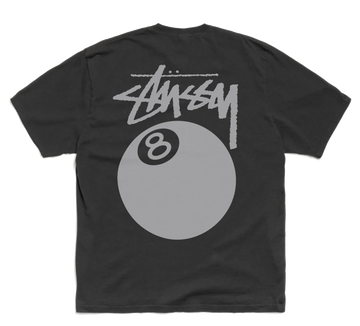 Stussy 8 Ball Tee Pigment Dyed Faded Black