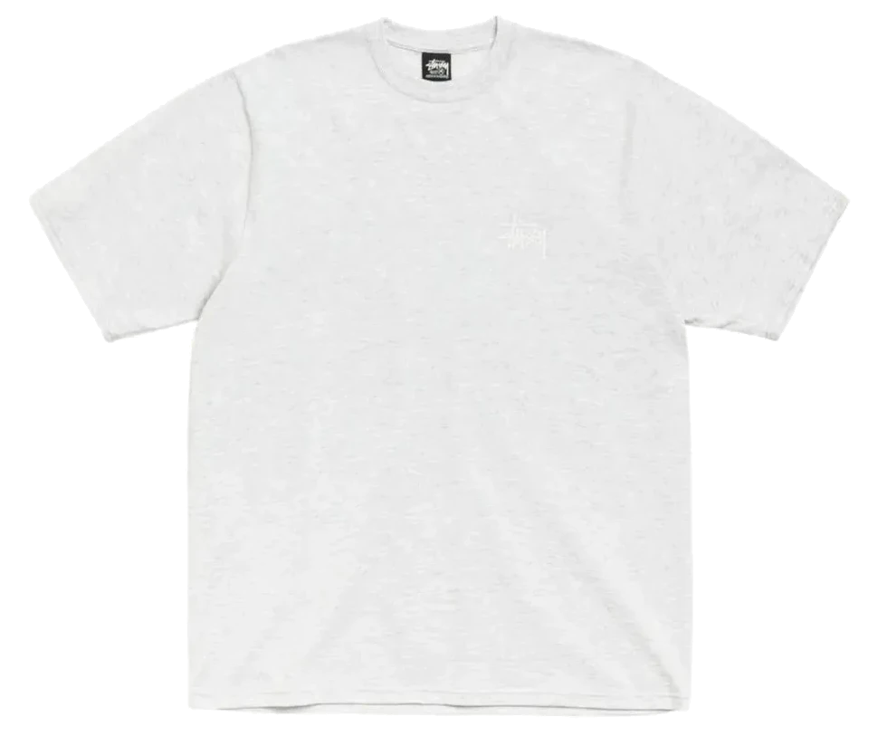 Stussy Basic Logo Tee Ash Heather