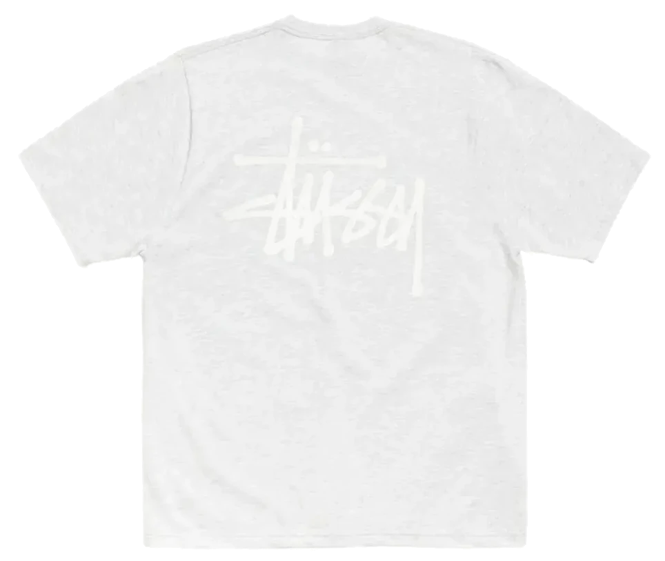 Stussy Basic Logo Tee Ash Heather