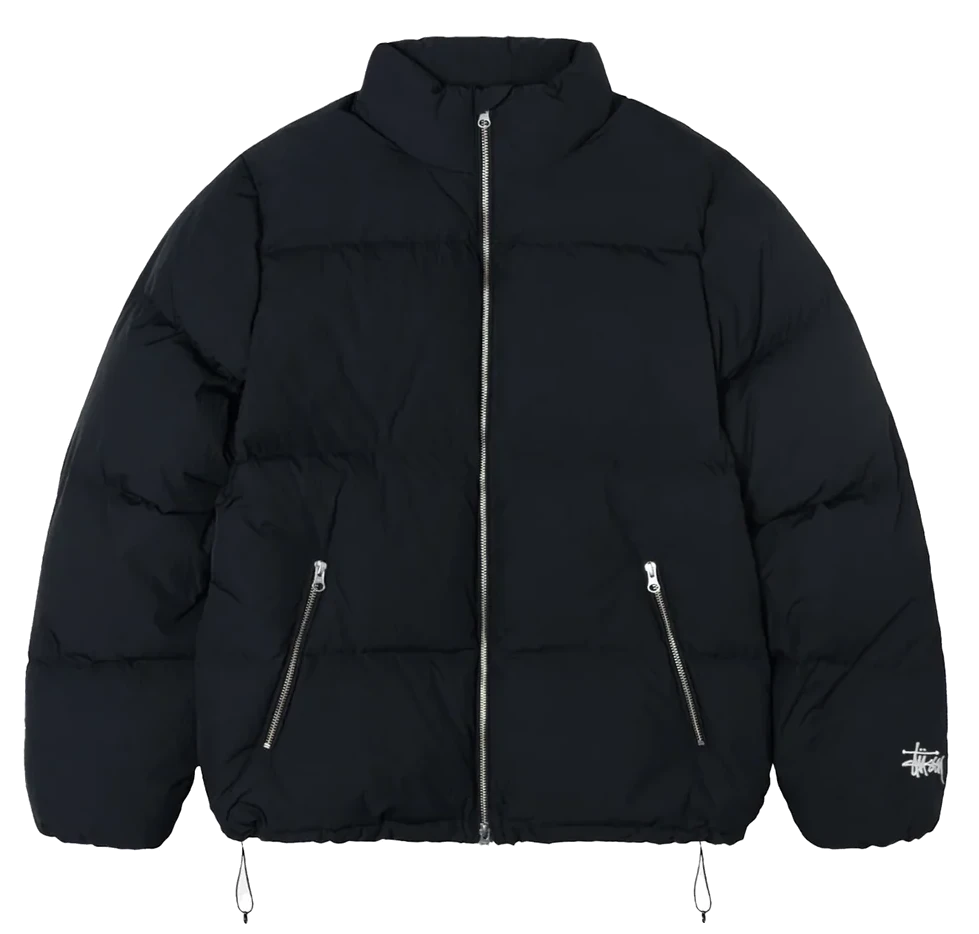 Stussy Nylon Down Puffer Jacket Black