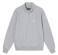 Stussy Overdyed Haft Logo Halfzip Sweatshirt Grey